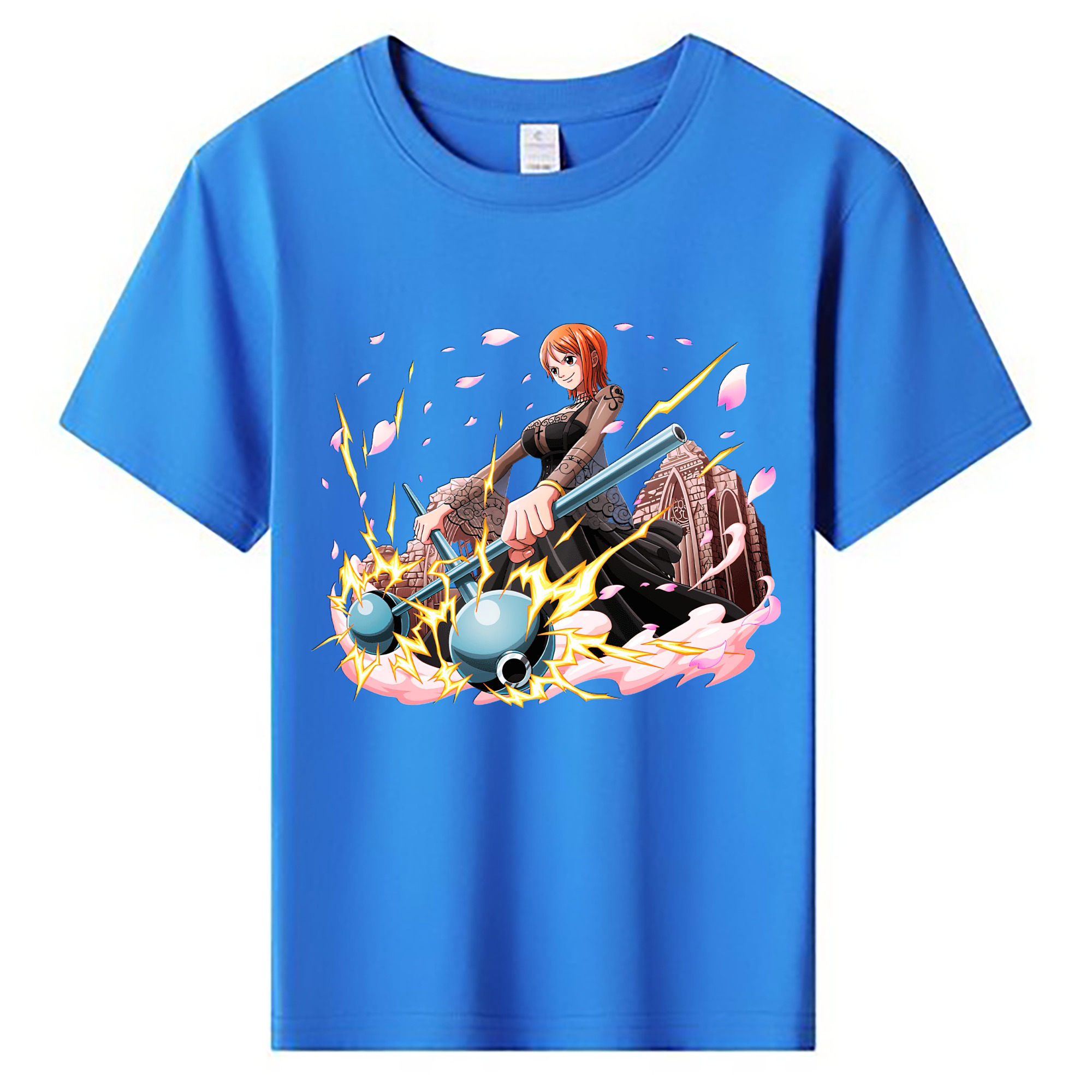 （画像用） ワンピース ナミ ONE PIECE Nami 綿100％キッズTシャツ（フロントプリント）